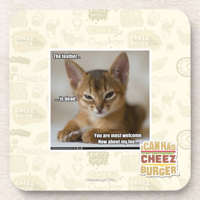 The feather is dead. coaster (Front)