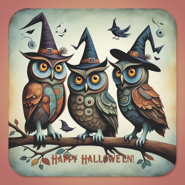 The Feathered Coven Square Sticker (Creator Uploaded)