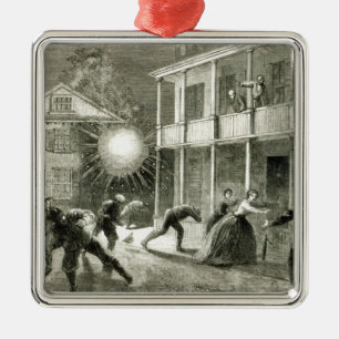 The Federals shelling the City of Charleston Metal Tree Decoration