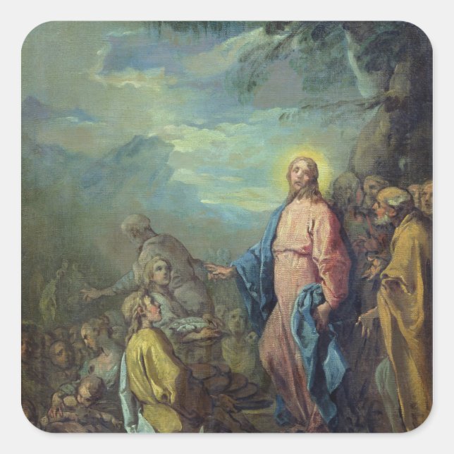 The Feeding of the Five Thousand, before 1733 Square Sticker (Front)