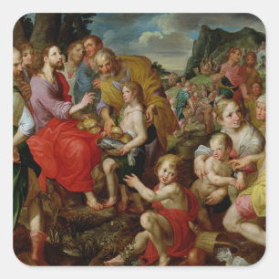 The Feeding of the Five Thousand Square Sticker