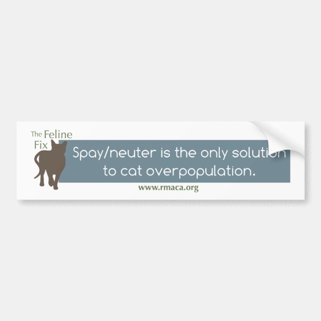 The Feline Fix Bumper Sticker w/ Tag line (Front)