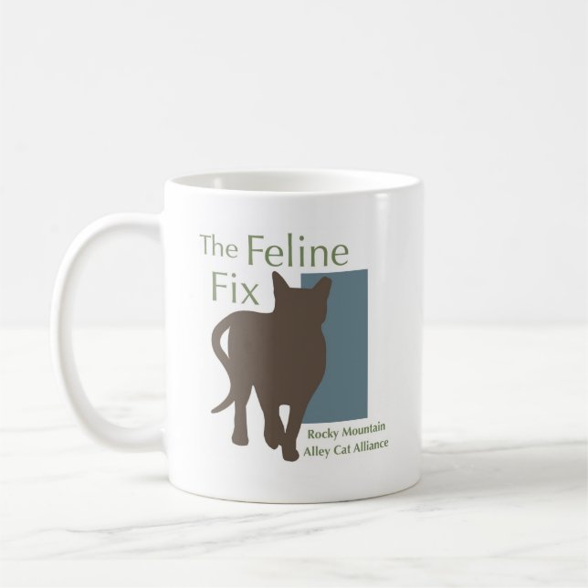 The Feline Fix Logo Mug (Left)