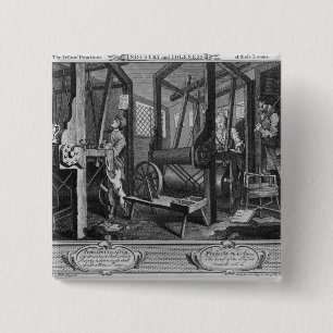 The Fellow 'Prentices at their Looms 15 Cm Square Badge