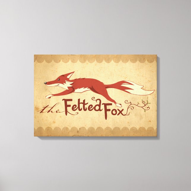 The Felted Fox Canvas Print (Front)