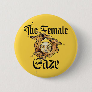 The Female Gaze Medusa Gorgon Feminist 6 Cm Round Badge