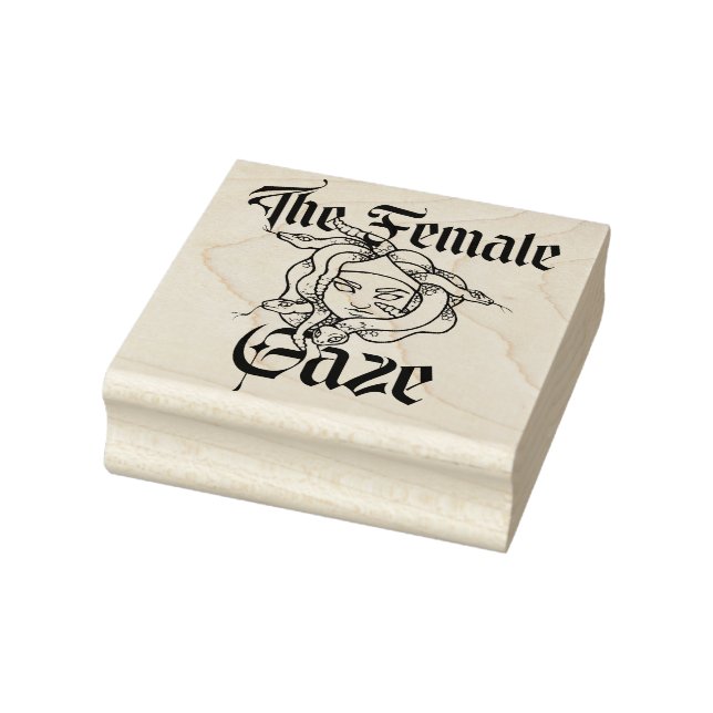The Female Gaze Medusa Gorgon Feminist             Rubber Stamp (Stamp)