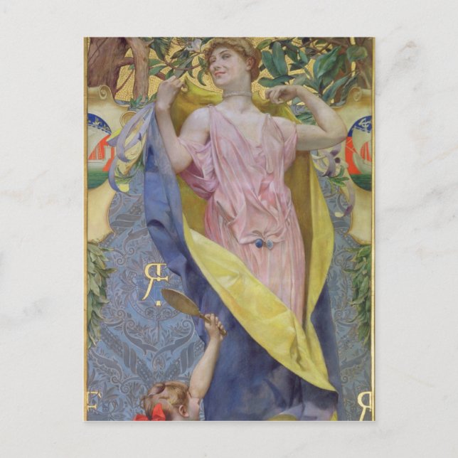 The Feminine Toilet (panel) Postcard (Front)