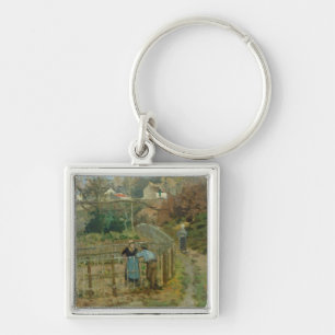 The Fence, 1872 (oil on canvas) Key Ring