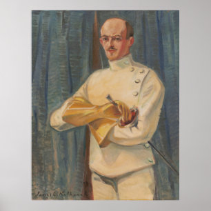 The Fencer – Kulhanek Self-Portrait (1937) Poster