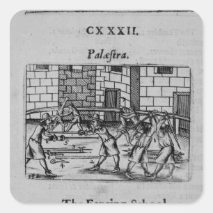 The Fencing School Square Sticker