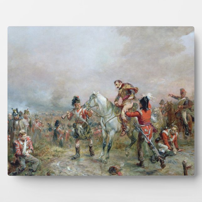 The Field at Waterloo (oil on canvas) Plaque (Front)