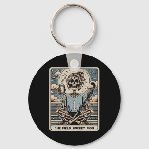 The Field Hockey Mom Tarrot Card Key Ring