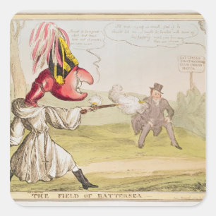 The Field of Battersea, 1829 Square Sticker