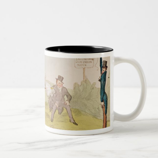 The Field of Battersea, 1829 Two-Tone Coffee Mug (Right)