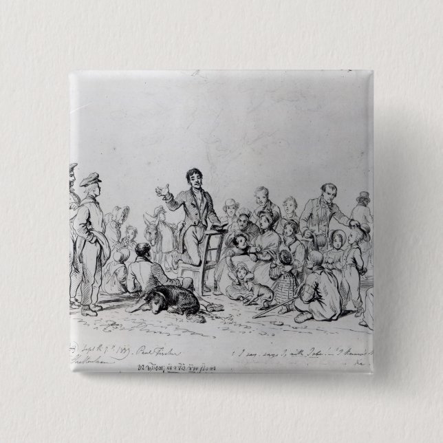 The Field Preacher, 1837 15 Cm Square Badge (Front)