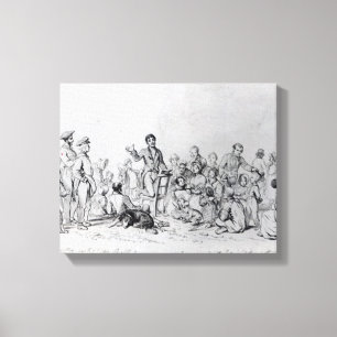 The Field Preacher, 1837 Canvas Print