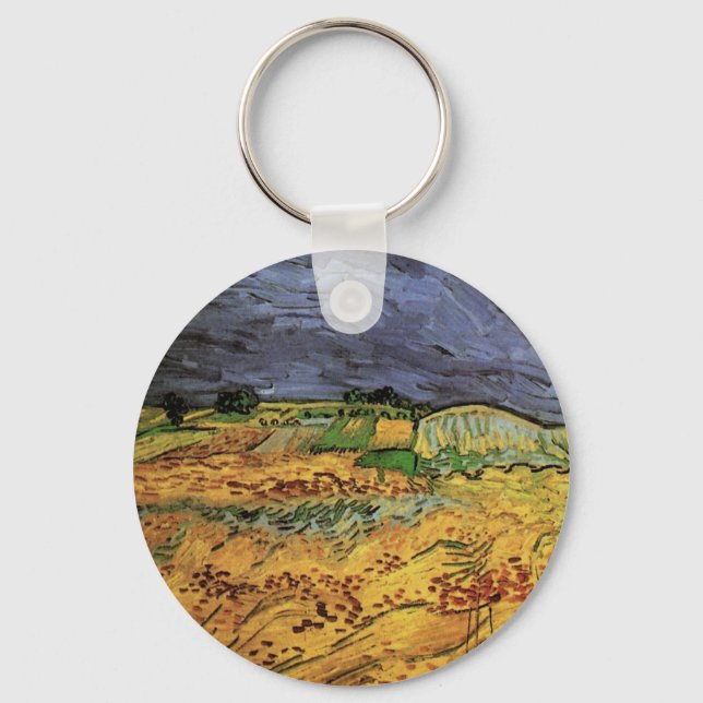The Fields by Vincent van Gogh Key Ring (Front)