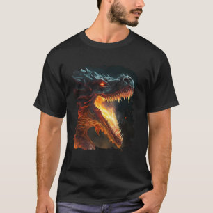 The fiery dragon majesty in power and flames T-Shirt