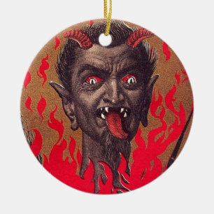 The Fiery Krampus Ceramic Tree Decoration