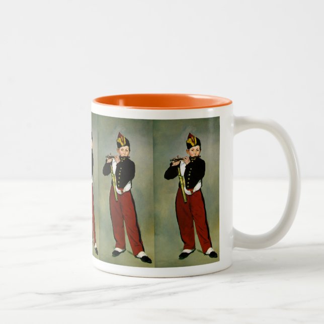 "The Fifer" , Édouard Manet Two-Tone Coffee Mug (Right)