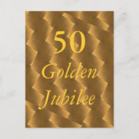 The fiftieth anniversary is gold.