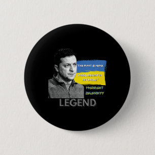 The Fight Is Here Ukraine President Zelensky Legen 6 Cm Round Badge