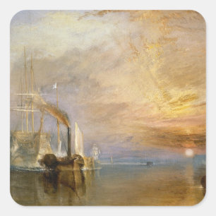 The Fighting Temeraire, 1839 Square Sticker