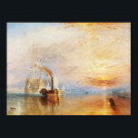 The Fighting Temeraire, by artist Turner, J. M. W. Poster<br><div class="desc">The Fighting Temeraire, tugged to her last berth to be broken up, 1838 is an oil-on-canvas painting by the English artist Joseph Mallord William Turner. The painting depicts the 98-gun HMS Temeraire, one of the last second-rate ships of the line to have played a role in the Battle of Trafalgar,...</div>