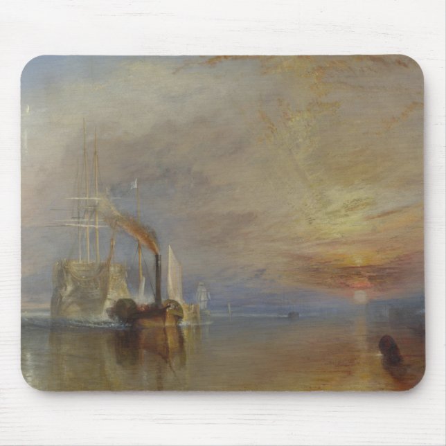 The Fighting Temeraire (by J.M.W. Turner) Mouse Pad (Front)
