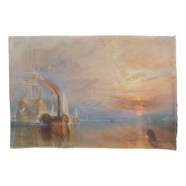 The Fighting Temeraire Turner Sunset Seascape Pillowcase (Front)