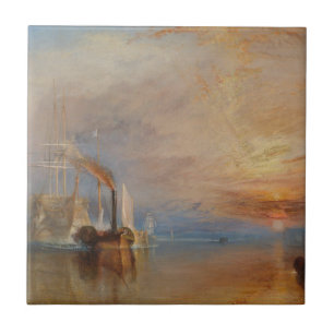 The Fighting Temeraire Turner Sunset Seascape Tile