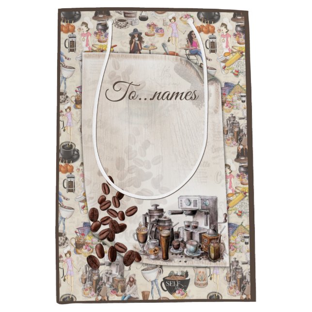 The Fika Swedish Coffee shop  Medium Gift Bag (Front)