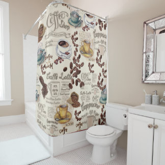 The Fika Swedish Coffee shop  Shower Curtain