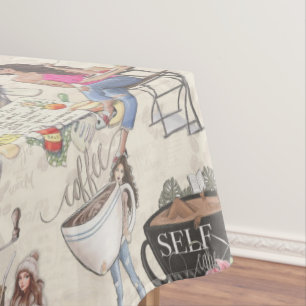 The Fika Swedish Coffee shop Tablecloth