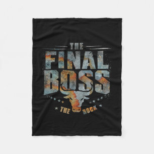 The Final Boss Vintage Rock Music Final Boss Gamer Fleece Blanket