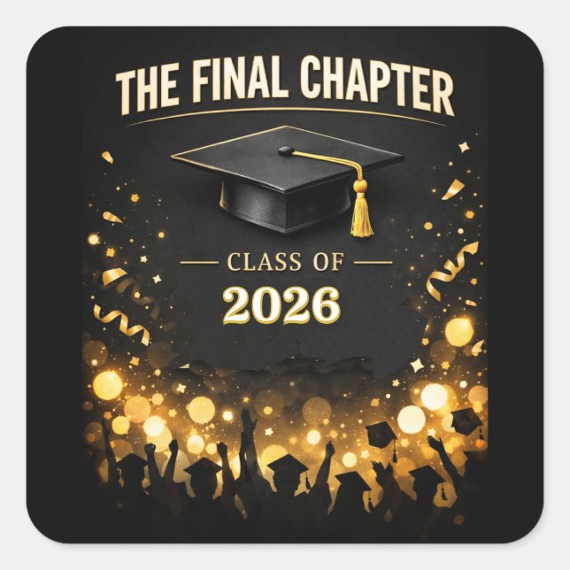 The Final Chapter Graduation 2026 Custom Sticker  (Front)