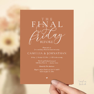 “The Final Friday Before” Romance Rehearsal Dinner Invitation