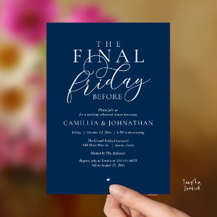 “The Final Friday Before” Romance Rehearsal Dinner Invitation
