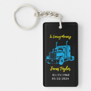 The Final Journey Trucker Memorial Keychain