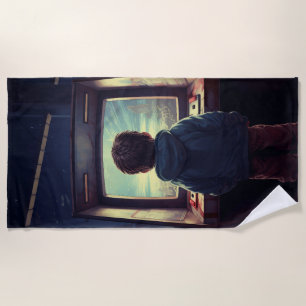 The Final Level A Retro Arcade Dream Beach Towel