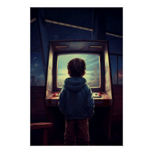 The Final Level A Retro Arcade Dream Poster