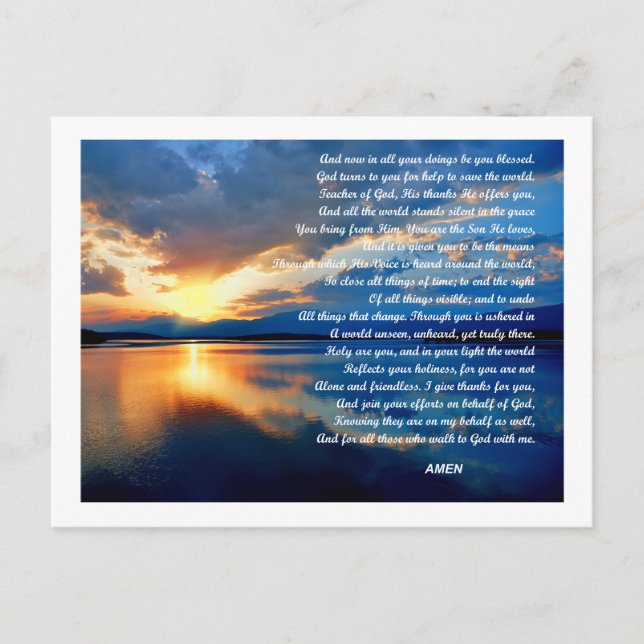 The Final Prayer photo postcard (Front)