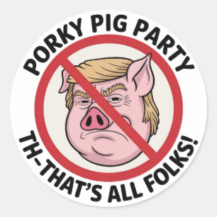 The Final Snort: Ending the Political Monopoly Classic Round Sticker