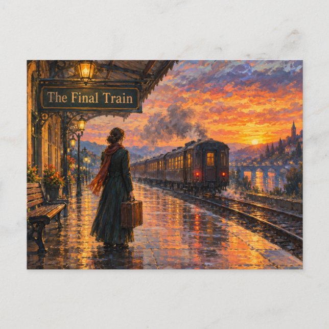 The Final Train Sunset Station Postcard (Front)