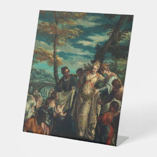 The Finding of Moses by Veronese Fine Art Pedestal Sign