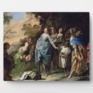 The Finding of Moses, c.1650-56 (oil on canvas) Plaque