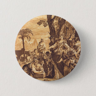 The Finding of Moses from Book of Exodus 6 Cm Round Badge