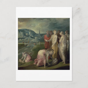 The Finding of Moses (oil on canvas) Postcard