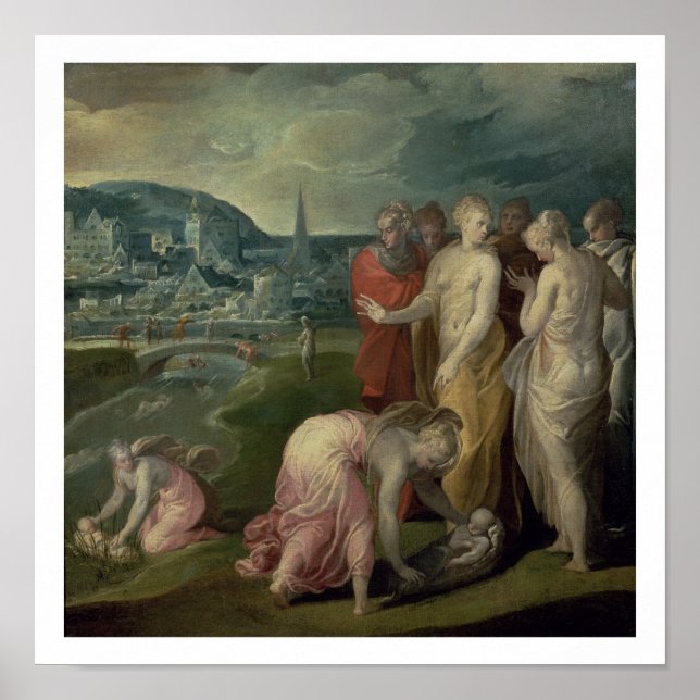 The Finding of Moses (oil on canvas) Poster (Front)